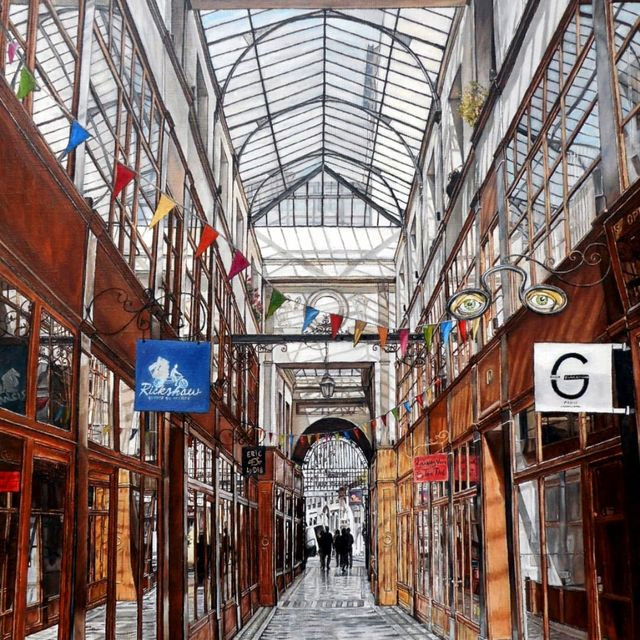 " Passage le Grand cerf " huile sur toile, 60x45