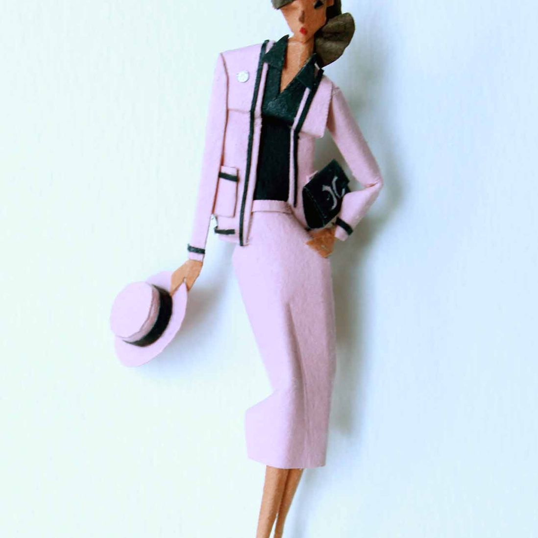sculpture papier encadrée