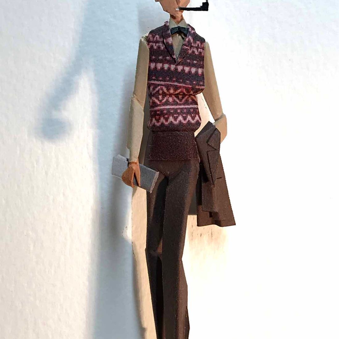sculpture papier encadrée