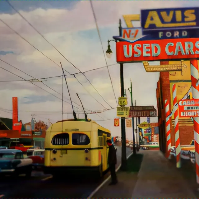 Used cars 80 x 60 cm