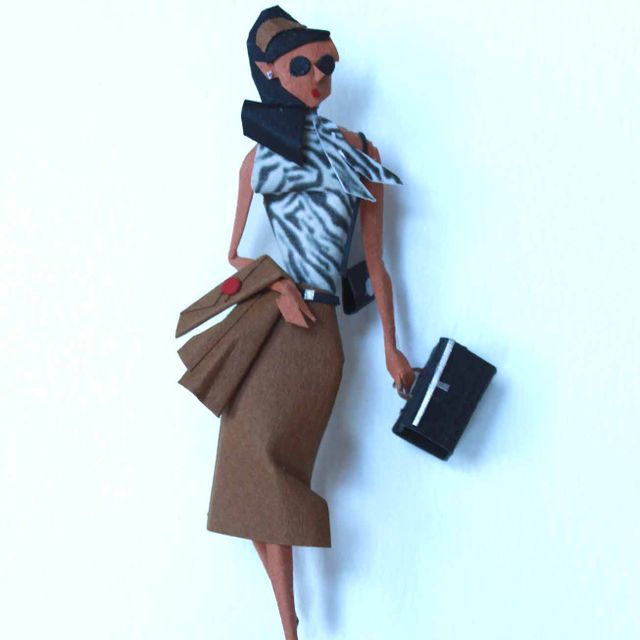 sculpture papier encadrée