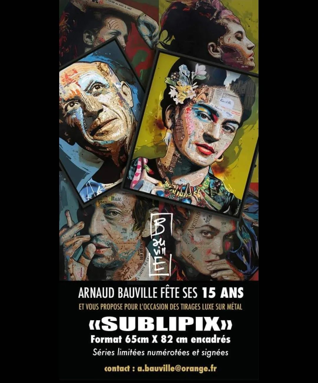 Impression des toiles d'Arnaud Bauville sur Sublipix (82x65)